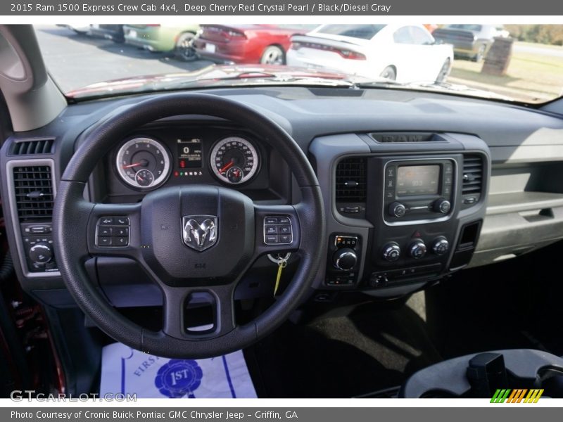 Deep Cherry Red Crystal Pearl / Black/Diesel Gray 2015 Ram 1500 Express Crew Cab 4x4