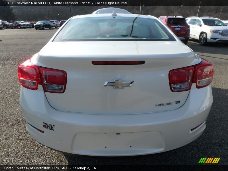 White Diamond Tricoat / Cocoa/Light Neutral 2013 Chevrolet Malibu ECO