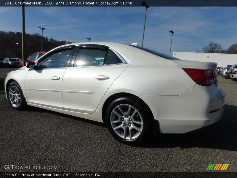 White Diamond Tricoat / Cocoa/Light Neutral 2013 Chevrolet Malibu ECO