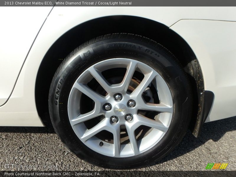 White Diamond Tricoat / Cocoa/Light Neutral 2013 Chevrolet Malibu ECO