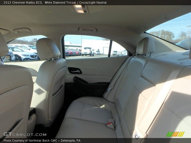 White Diamond Tricoat / Cocoa/Light Neutral 2013 Chevrolet Malibu ECO