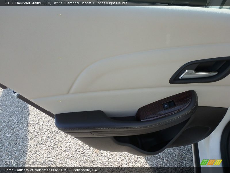 White Diamond Tricoat / Cocoa/Light Neutral 2013 Chevrolet Malibu ECO