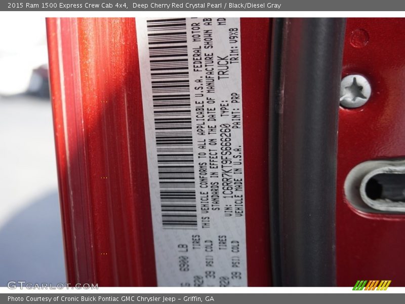 Deep Cherry Red Crystal Pearl / Black/Diesel Gray 2015 Ram 1500 Express Crew Cab 4x4