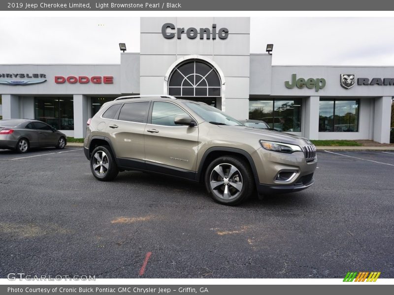 Light Brownstone Pearl / Black 2019 Jeep Cherokee Limited