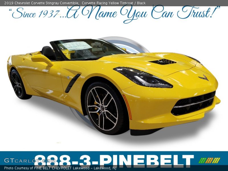 Corvette Racing Yellow Tintcoat / Black 2019 Chevrolet Corvette Stingray Convertible