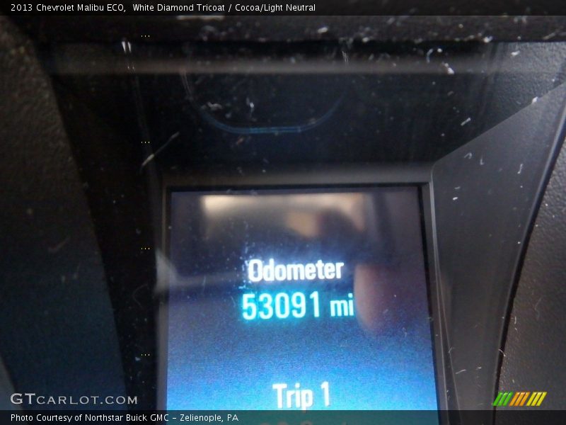 White Diamond Tricoat / Cocoa/Light Neutral 2013 Chevrolet Malibu ECO