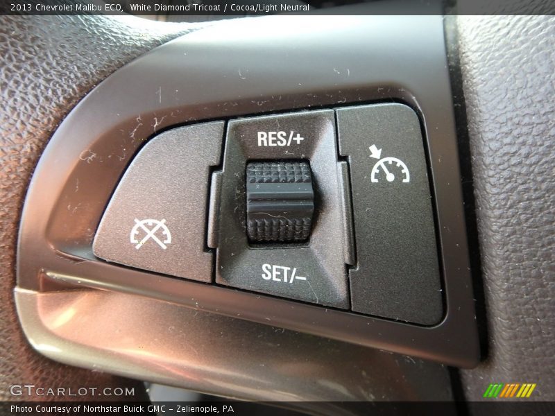 White Diamond Tricoat / Cocoa/Light Neutral 2013 Chevrolet Malibu ECO