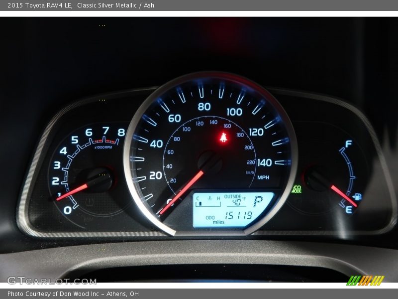 Classic Silver Metallic / Ash 2015 Toyota RAV4 LE