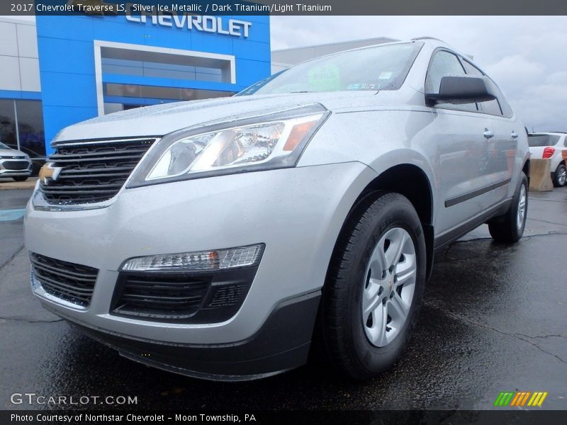 Silver Ice Metallic / Dark Titanium/Light Titanium 2017 Chevrolet Traverse LS