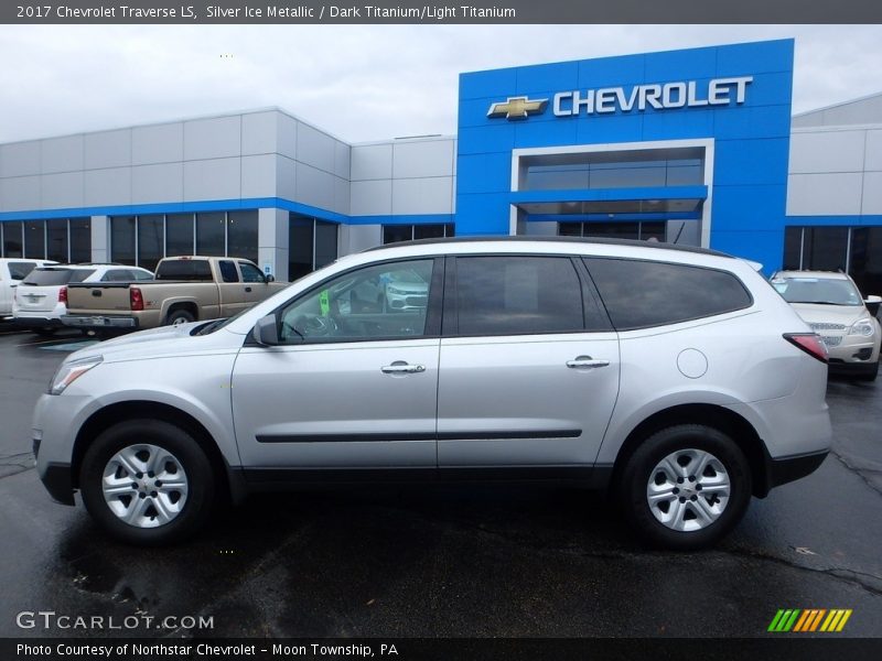Silver Ice Metallic / Dark Titanium/Light Titanium 2017 Chevrolet Traverse LS