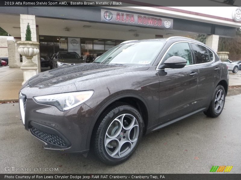 Basalto Brown Metallic / Black 2019 Alfa Romeo Stelvio Sport AWD