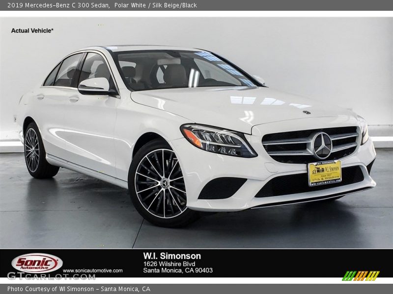 Polar White / Silk Beige/Black 2019 Mercedes-Benz C 300 Sedan