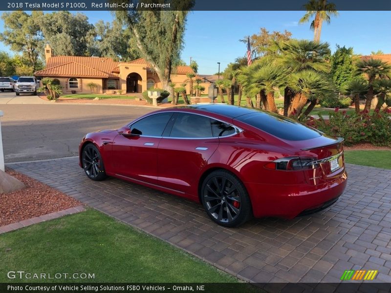 Red Multi-Coat / Parchment 2018 Tesla Model S P100D