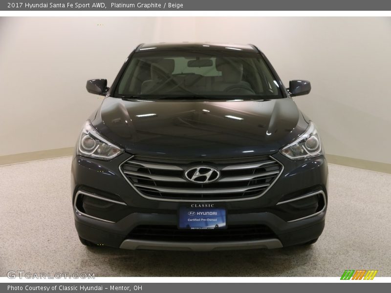 Platinum Graphite / Beige 2017 Hyundai Santa Fe Sport AWD