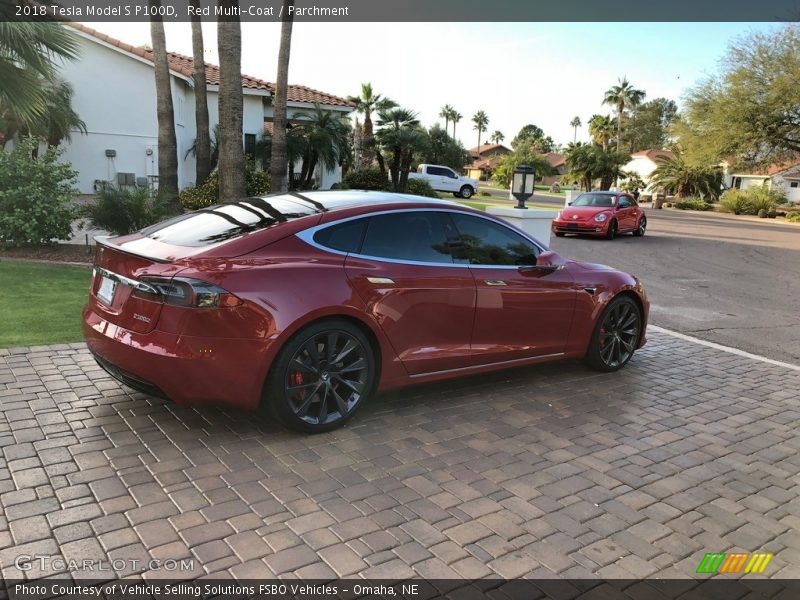Red Multi-Coat / Parchment 2018 Tesla Model S P100D