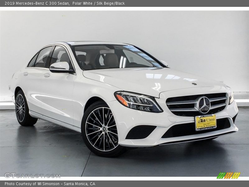 Polar White / Silk Beige/Black 2019 Mercedes-Benz C 300 Sedan