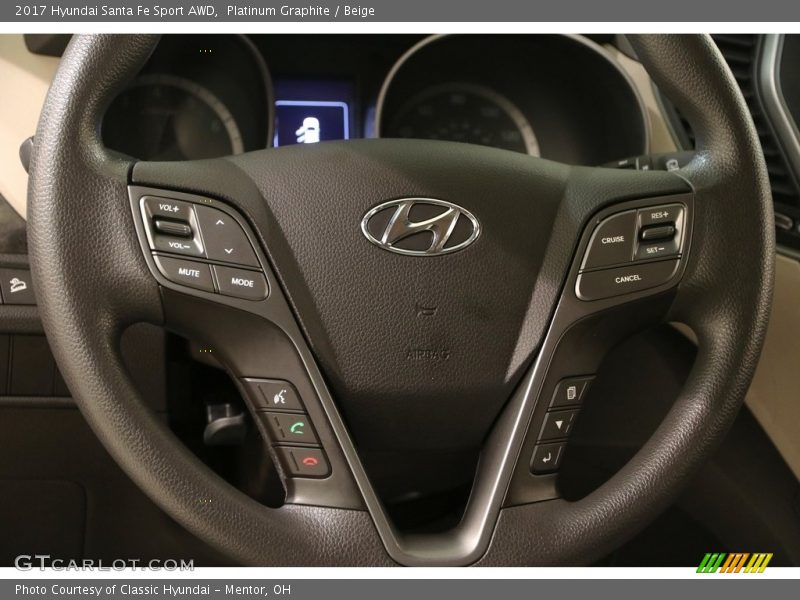 Platinum Graphite / Beige 2017 Hyundai Santa Fe Sport AWD