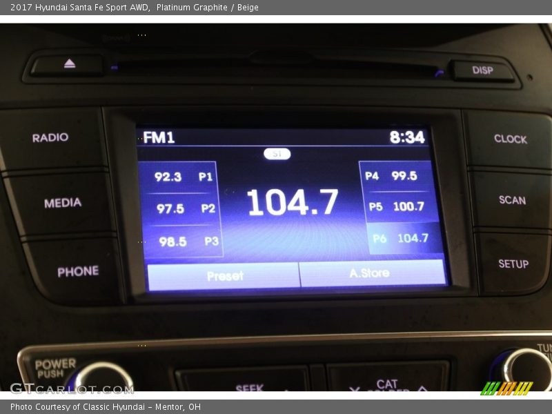 Platinum Graphite / Beige 2017 Hyundai Santa Fe Sport AWD