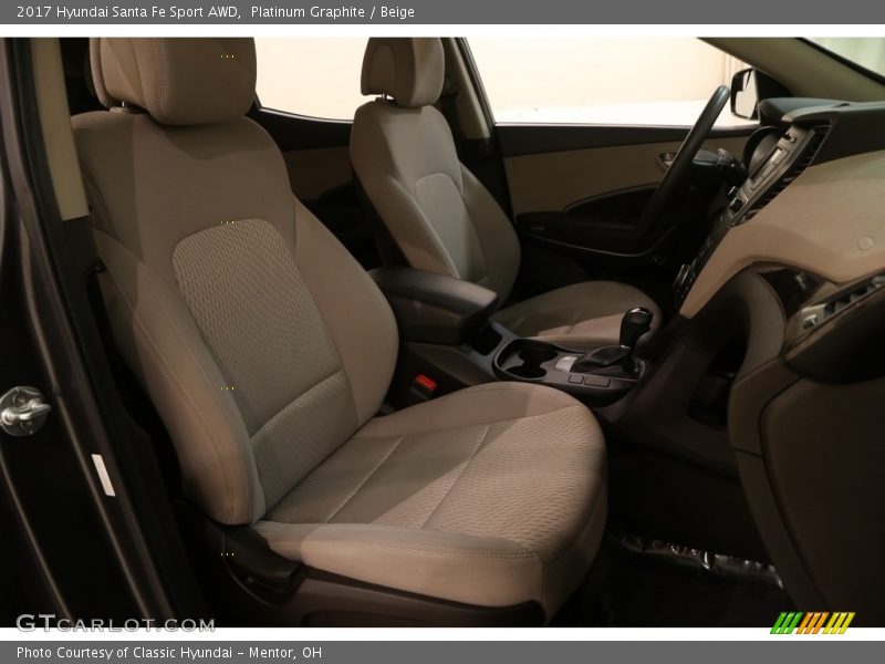 Platinum Graphite / Beige 2017 Hyundai Santa Fe Sport AWD