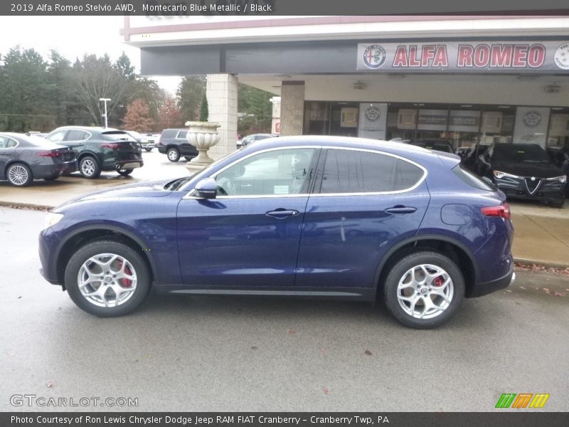 Montecarlo Blue Metallic / Black 2019 Alfa Romeo Stelvio AWD