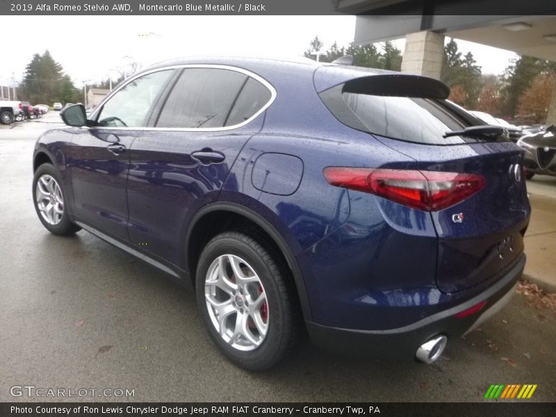 Montecarlo Blue Metallic / Black 2019 Alfa Romeo Stelvio AWD