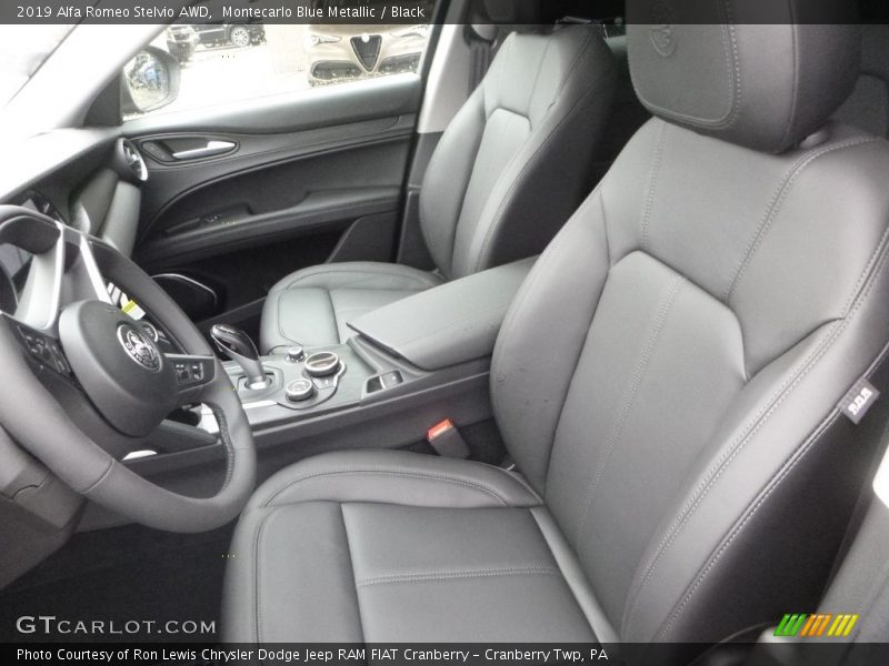 Montecarlo Blue Metallic / Black 2019 Alfa Romeo Stelvio AWD