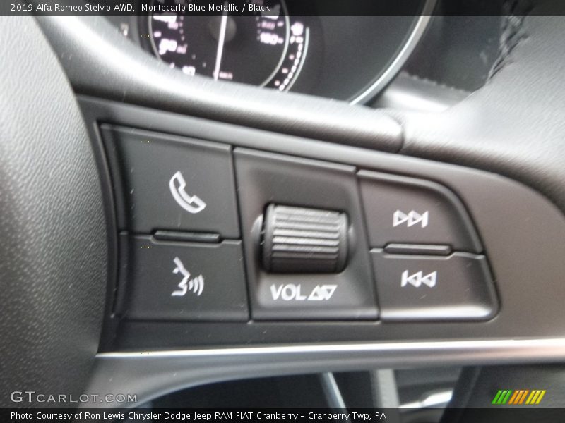 Montecarlo Blue Metallic / Black 2019 Alfa Romeo Stelvio AWD