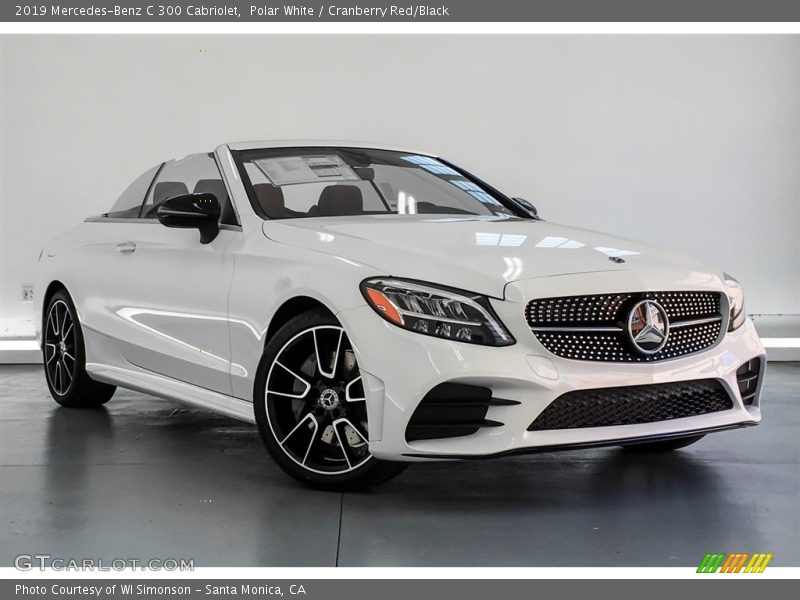 Polar White / Cranberry Red/Black 2019 Mercedes-Benz C 300 Cabriolet