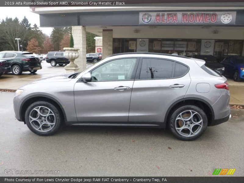 Stromboli Gray Metallic / Black 2019 Alfa Romeo Stelvio Sport AWD