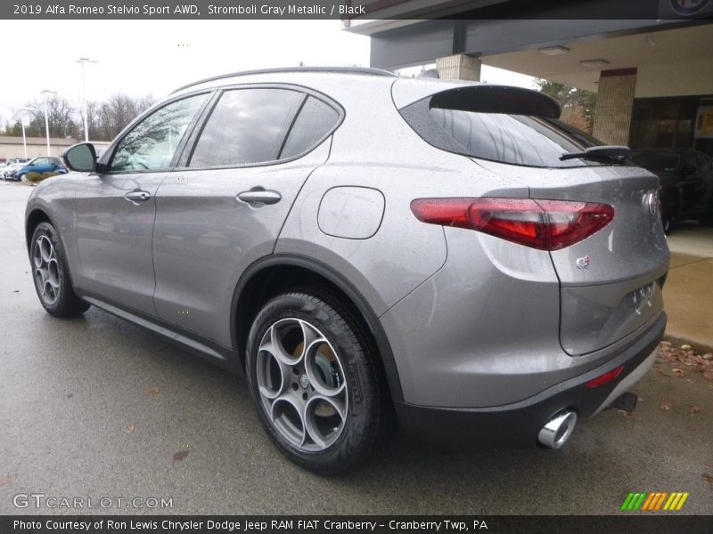 Stromboli Gray Metallic / Black 2019 Alfa Romeo Stelvio Sport AWD