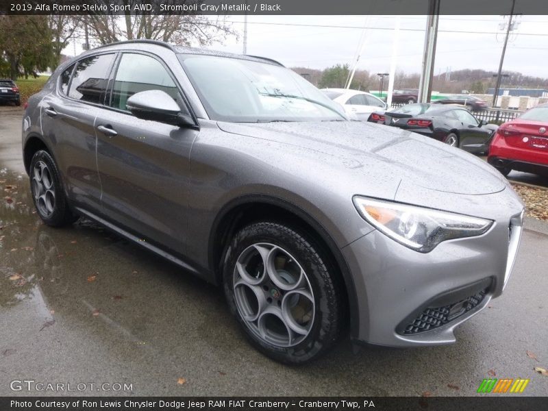 Stromboli Gray Metallic / Black 2019 Alfa Romeo Stelvio Sport AWD