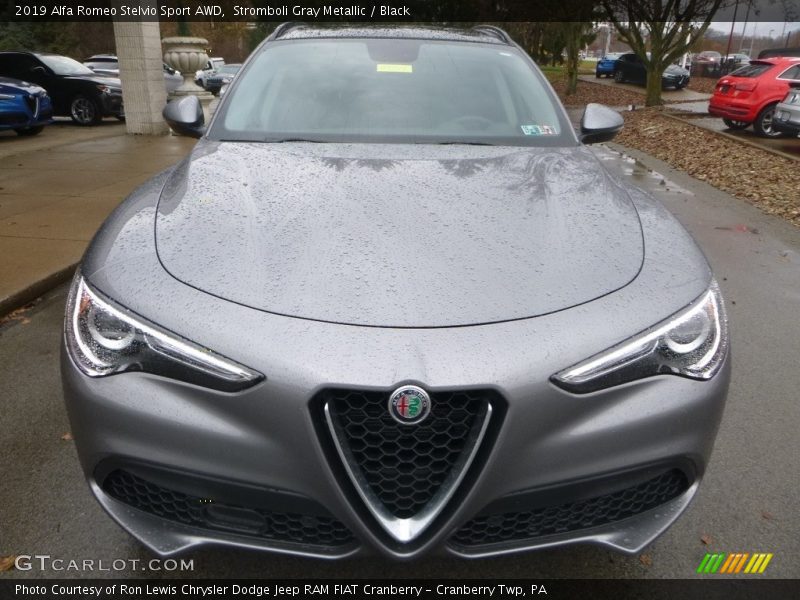 Stromboli Gray Metallic / Black 2019 Alfa Romeo Stelvio Sport AWD