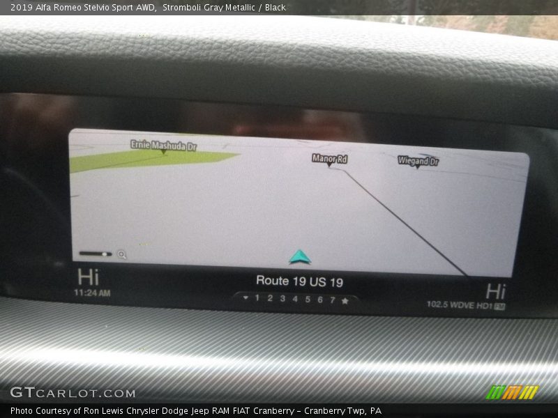 Stromboli Gray Metallic / Black 2019 Alfa Romeo Stelvio Sport AWD