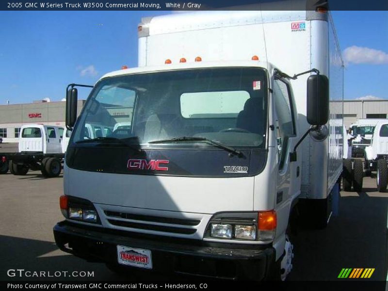 White / Gray 2005 GMC W Series Truck W3500 Commercial Moving