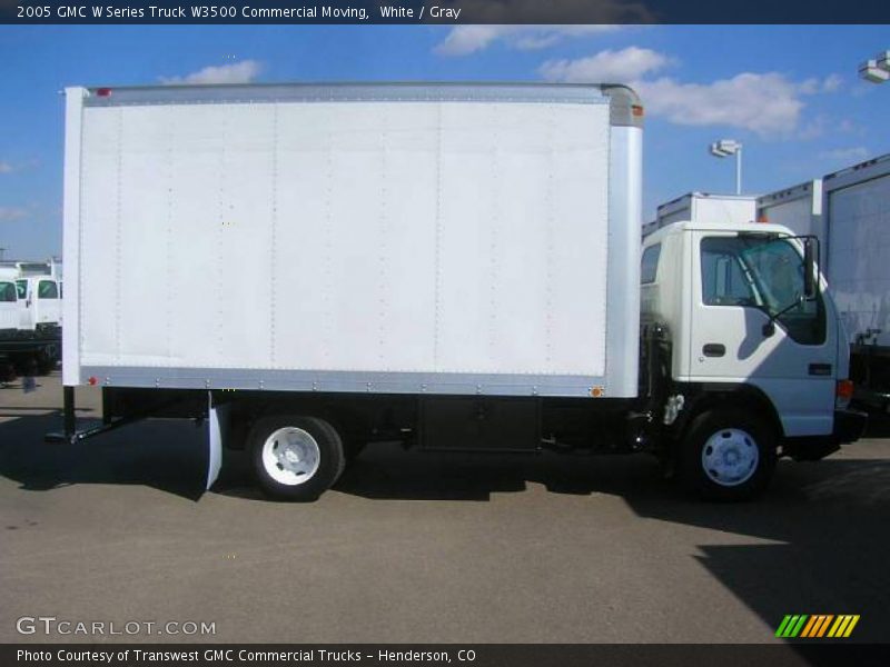 White / Gray 2005 GMC W Series Truck W3500 Commercial Moving