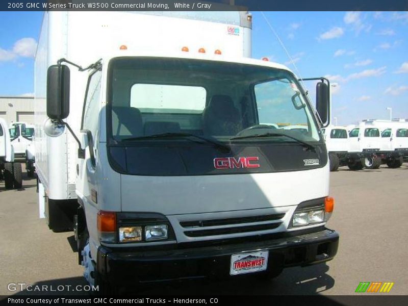 White / Gray 2005 GMC W Series Truck W3500 Commercial Moving