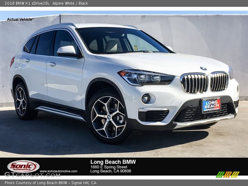 Alpine White / Black 2018 BMW X1 sDrive28i