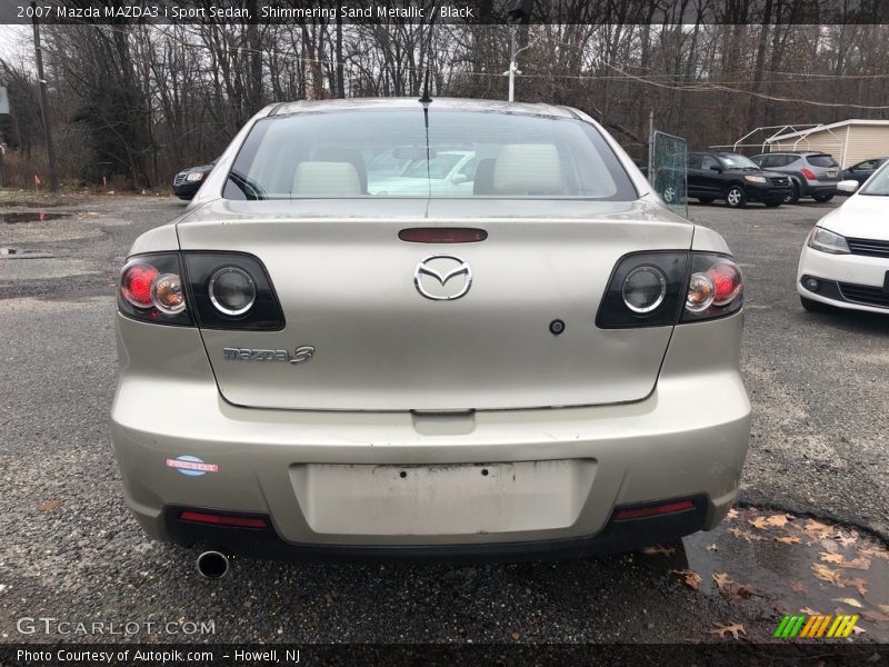 Shimmering Sand Metallic / Black 2007 Mazda MAZDA3 i Sport Sedan