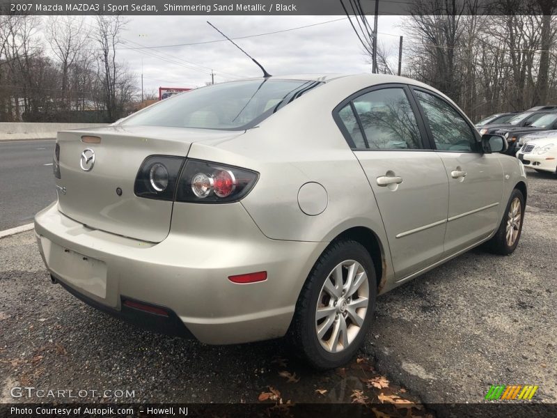 Shimmering Sand Metallic / Black 2007 Mazda MAZDA3 i Sport Sedan