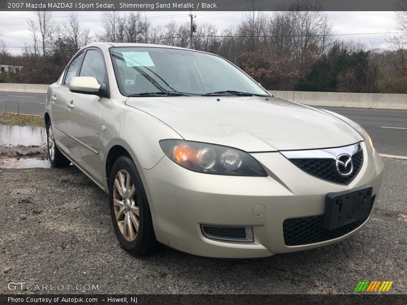 Shimmering Sand Metallic / Black 2007 Mazda MAZDA3 i Sport Sedan
