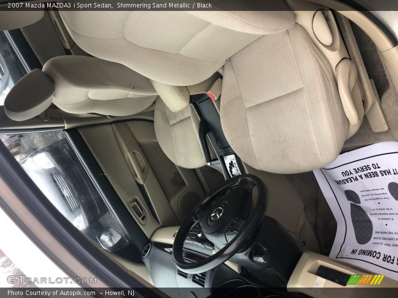 Shimmering Sand Metallic / Black 2007 Mazda MAZDA3 i Sport Sedan
