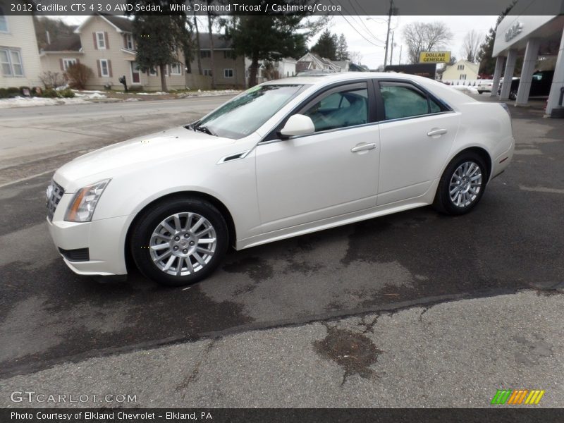 White Diamond Tricoat / Cashmere/Cocoa 2012 Cadillac CTS 4 3.0 AWD Sedan