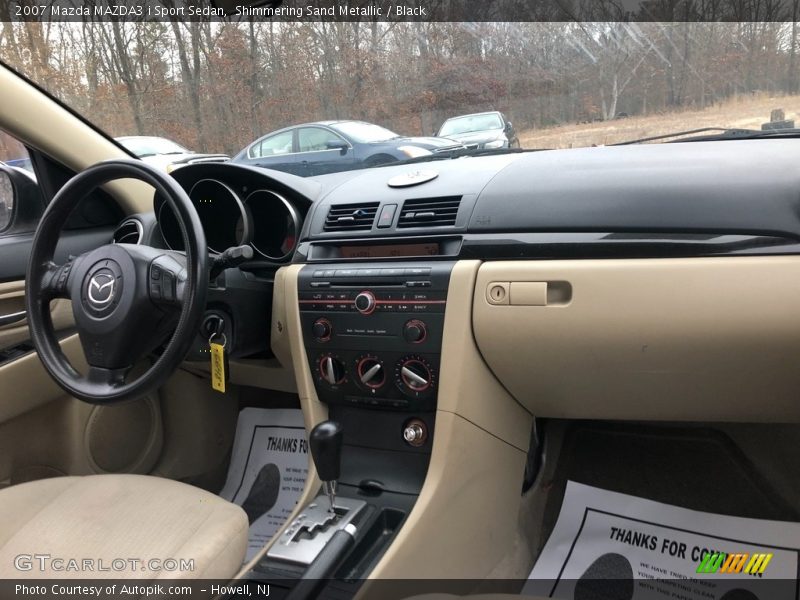 Shimmering Sand Metallic / Black 2007 Mazda MAZDA3 i Sport Sedan