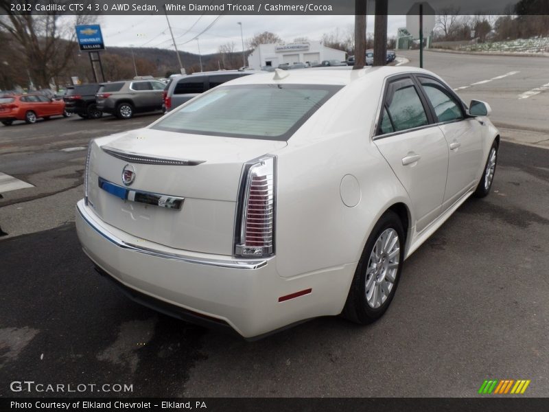 White Diamond Tricoat / Cashmere/Cocoa 2012 Cadillac CTS 4 3.0 AWD Sedan