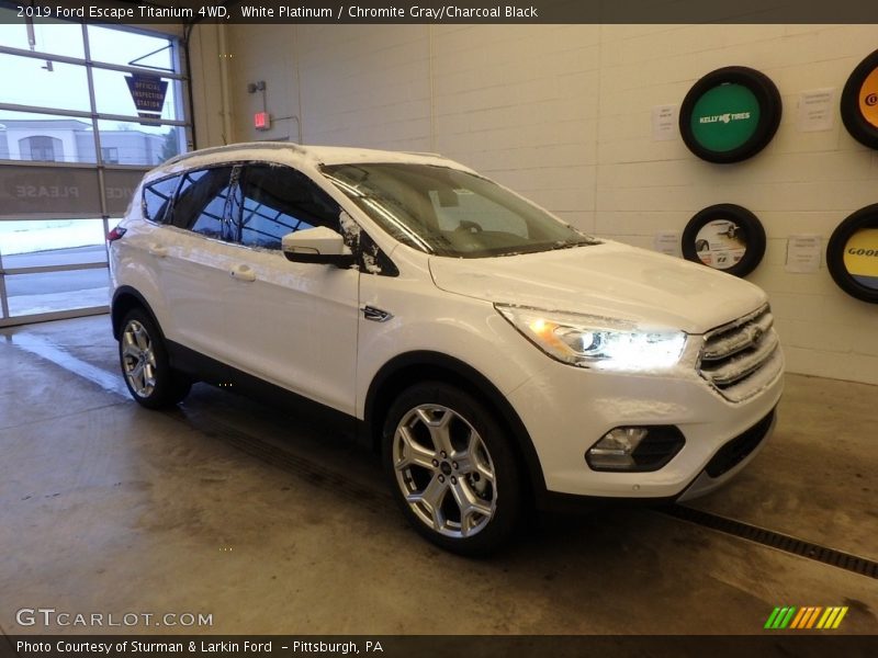 White Platinum / Chromite Gray/Charcoal Black 2019 Ford Escape Titanium 4WD