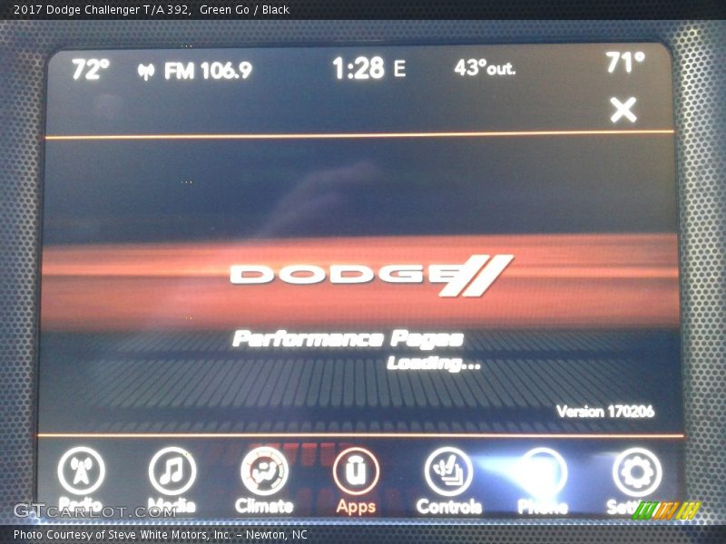 Green Go / Black 2017 Dodge Challenger T/A 392