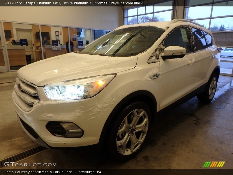 White Platinum / Chromite Gray/Charcoal Black 2019 Ford Escape Titanium 4WD