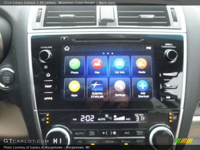 Controls of 2019 Outback 3.6R Limited