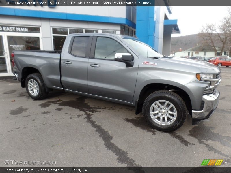 Satin Steel Metallic / Jet Black 2019 Chevrolet Silverado 1500 LT Z71 Double Cab 4WD