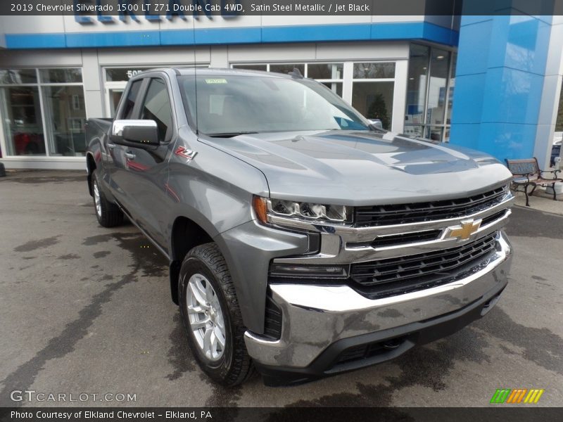 Satin Steel Metallic / Jet Black 2019 Chevrolet Silverado 1500 LT Z71 Double Cab 4WD